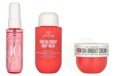 Sol De Janeiro Bom Dia Jet Set 170 ml Cheirosa 40 Perfume Mist 30ml/Clarifying Body Wash 90ml/Bright Cream 50ml