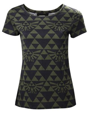 Zelda - Grønn Svart Hyrule T-skjorte dame, S