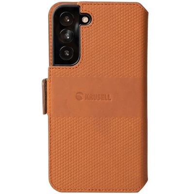 Krusell Telefonpung i læder Galaxy S22 Cognac