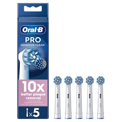 Oral B Pro Sensitive Clean tannbørstehoder - hvite - 5 stk