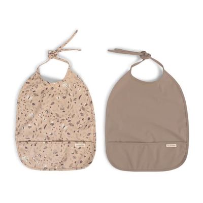 Filibabba Smekke med bånd 2-pakning - Little Wonders + Warm Grey - 6-36 m