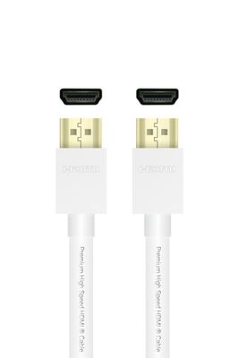 QNECT Premium høyhastighets HDMI m/Ethernet 4K UHD 18 GB, 2 m, Vit