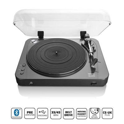 Lenco Skivspelare med direktkodning och Bluetooth® Black