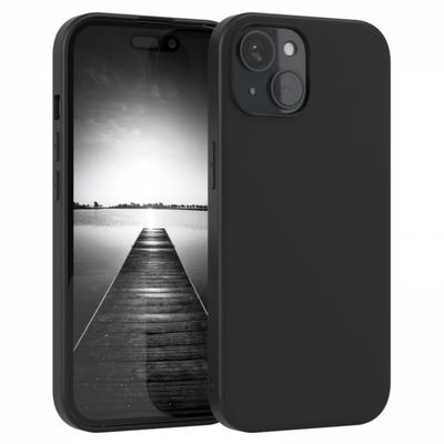 Silikonetui til iPhone 15 Pro Max, svart