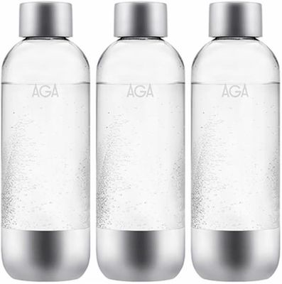 3-pack AGA AQVIA Steel 1L, PET-pullo