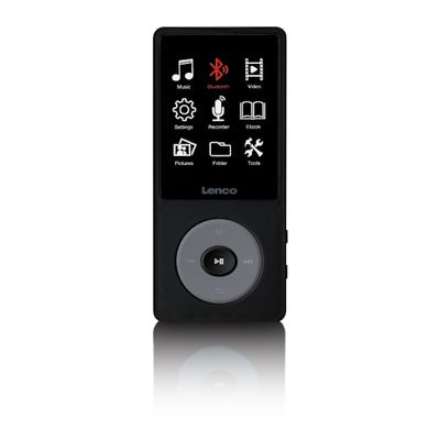 Lenco MP3/MP4-spiller med Bluetooth® og 8 GB internminne Svart