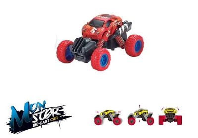 Mini monstertruck 4x4 1:70, rød