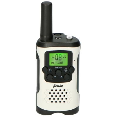 Alecto Walkie-Talkie Set | 2 handenheter | Upp till 7 km | Frekvenskanaler: 8 | PTT / VOX | 24 h standby | Headsetutgång | Inbyggd ficklampa | Vit / S