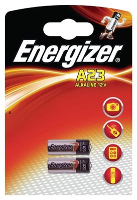 Alkalisk batteri 23A | 12 V DC | 50 mAh | 2-Blister | A23 | Sort / Sølv