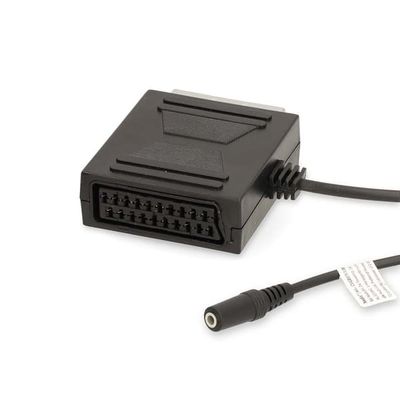 Nedis SCART-kabel | SCART Han | SCART Hun / 3.5 mm Hunstik | Nikkelplateret | 480p | 0.20 m | Runde | PVC | Sort | Box