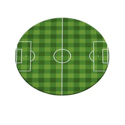 Fodboldbane Rundt Sportsgulvtæppe Drengeværelse Fodboldmåtte Gulvpude Boligindretning 60 cm
