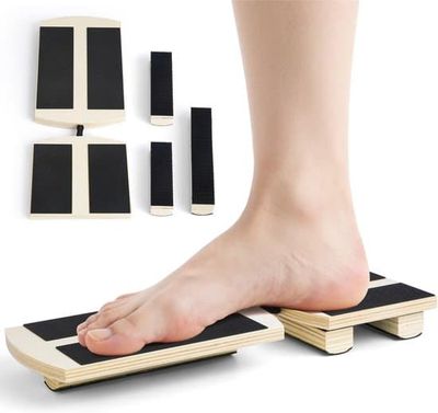 Balancebræt, Balancetræner, Ankelbalancebræt, Ankelstræk, Holdningskorrektion, Fysioterapi, Skridsikkert træ, til sport, yoga, Pilates