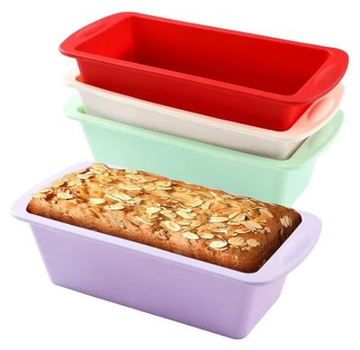 Silikone brødform, non-stick, 4 stk. - Toastforme til kager og brød