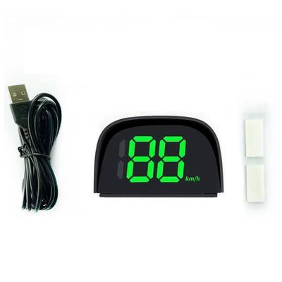 Digital bilhastighetsmätare-GPS HUD LCD-display USB Plug-and-Play för cyklar och bilar-km/h-Grön