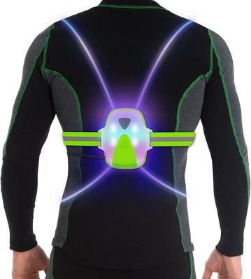 LED Reflekterende Løbelys Forlygte USB Genopladelig Løb Gang Cykling 3 Lystilstande 7 Farver
