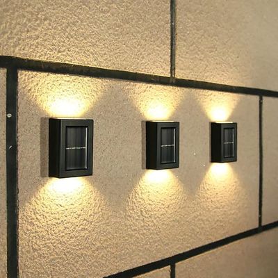 4-pak solcellehavelys IP65 LED vægdekorativ vandtæt trappe