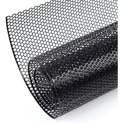Svart racinggaller, 100 x 33 cm, 6 x 1 mm bikakeperforeringar, universellt bilkylargaller.