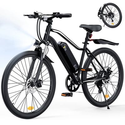 iScooter EB3S Elcykel, 36V 15Ah, 70-90km räckvidd, 350W Motor, 26×1.95 Tums Däck, Smart App-styrd Terräng El Mountainbike