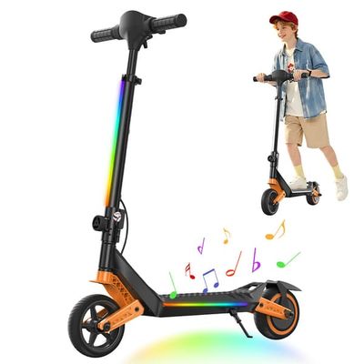 iScooter K6 El-Scooter til Børn 6,5'' 150W 21,6V 2,6Ah Bluetooth LED-lys 3 hastigheder 16 km/t Sammenfoldelig Dobbelt Affjedring 9 km Rækkevidde El-Scooter