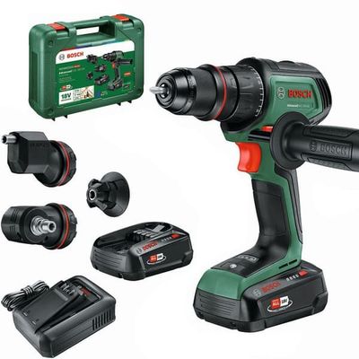 Bosch AdvancedDrill 18V-80 QuickSnap sladdlös borrskruvdragare 18 V, 78 Nm, borstlös motor, 2x 2,5 Ah batterier, snabbfäste och tillbehörskit