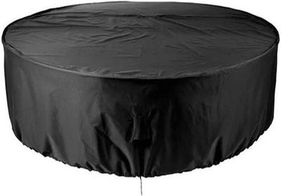 Rund havemøbelovertræk - Havebordsovertræk - Beskyt møbler - Vandtæt Oxford-materiale - 230x110cm - Sort