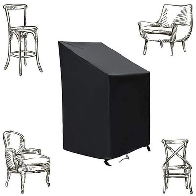 Trädgårdsstolsöverdrag - 72 x 92 x 120 cm - Vattentätt stolsöverdrag - Skyddsöverdrag för trädgårdsstolar - Överdrag för stapelbara stolar - 210D Oxford-tyg