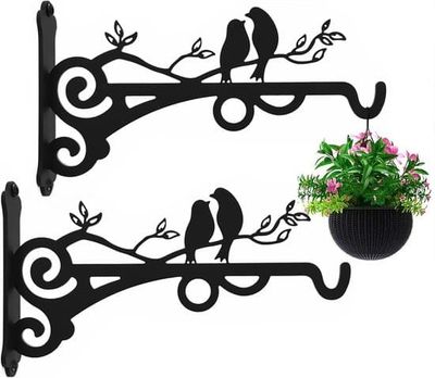 Planteophæng - 2 stk - Blomsterophæng - Planteholder - Vægkrog - Hængende planteophæng - Vægplanteophæng - Vægkrog til planter - Til haveplanter,