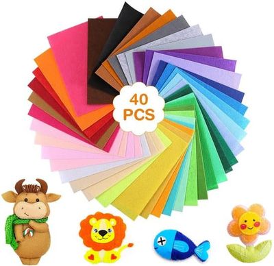 Filt - 40 ark hobbyfilt - 30 × 20 CM - Filtlapper - Ark - Hobbyfilt - Håndværksfilt - Dekorativ filt - Filtlapper - Filtstoffer - Håndværk