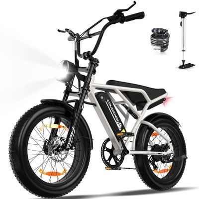 VAE elcykel - ColorWay - Black & Gold - 20" 4.0 Fat däck - Avtagbart 36V 12Ah batteri - All-terrain E-BIKE - Elektrisk mountainbike