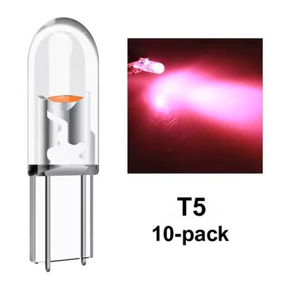 T5 lila 10-pack COB LED W2x4.6d W2.1.x4.9d W1.2W W2.3W 12V
