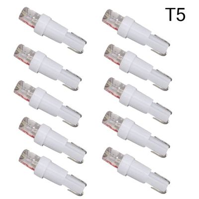 T5 vit LED W2x4.6d W2.1.x4.9d W1.2W W2.3W 12V 10-pack