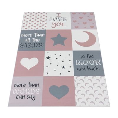 Mjuka barnmatta - inspirerande citat - lekrum och plantskola - tvättbar och hållbar