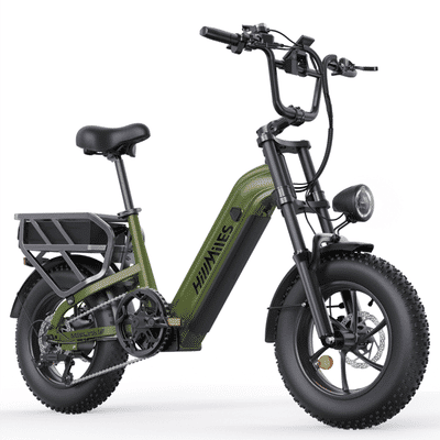 HillMiles MileLink Elcykel 16" – 250W Motor, Aftageligt 48V 18Ah + 23Ah Batteri, Dobbelt Affjedring, Hydrauliske Skivebremser, Grøn