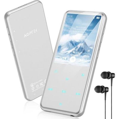 MP3-spelare - AGPTEK - MP3 Bluetooth 5.3 - 64 GB - 2,4'' skärm - Inbyggd högtalare