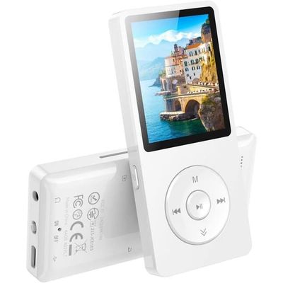 AGPTEK 64Go MP3 Bluetooth 5.3 med Högtalare Musikspelare 70H Ultra-Lång Batteritid, FM-radio Inspelning, Utan Hörlurar