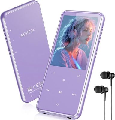 MP3-spelare - AGPTEK - 64Go - Bluetooth 5.3 - Skärm 2.4'' - HiFi-högtalare