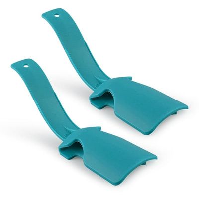 Skohette for enkel påkledning, 2-pakning, laget av PP-plast, flere farger tilgjengelig, kompatibel med ulike skotyper Blue