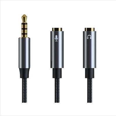 CB01 Hovedtelefon- og Mikrofonsplitter Adapter Audiokabel Model 2