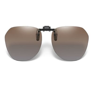 Polariserte Clip-on Solbriller med Etui Brown