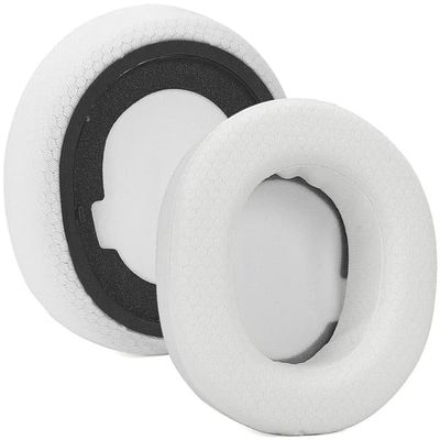 Erstatningsøreputer for SteelSeries Arctis Nova Pro Wireless - Hvite fotballnett øreputer (2 stk)