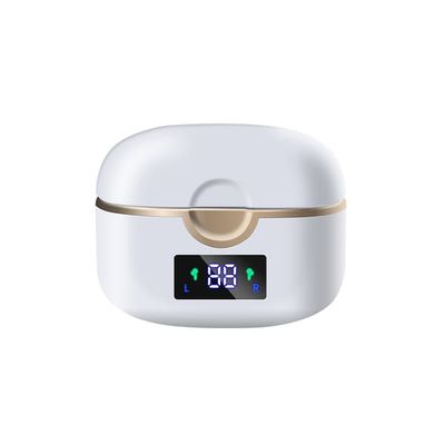 Trådlösa Bluetooth 5.0 Hörlurar med dubbla dynamiska högtalare White
