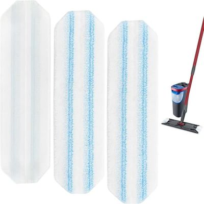 Mikrofiber Moppepute Refill - 3 Pakning, Kompatibel med Vileda H2Pro & O-Cedar H2Pro