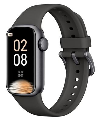 Smartwatch med pulsmåler, blodtryksmåler, søvnmonitor, skridttæller Black