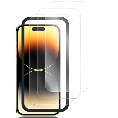 HD herdet glassfilm av aluminiumslegering Fullt deksel Fallsikkert for iPhone Transparent iPhone 14 Pro