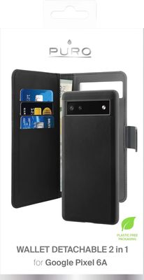Google Pixel 6a wallet, detachable, black