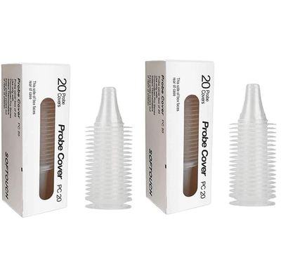 Termometerbeskyttelse til Braun ThermoScan 20-pakning – Engangs Beskyttelseshetter for Øretermometer, Kompatibel med Alle Braun ThermoScan-modeller 2-pack