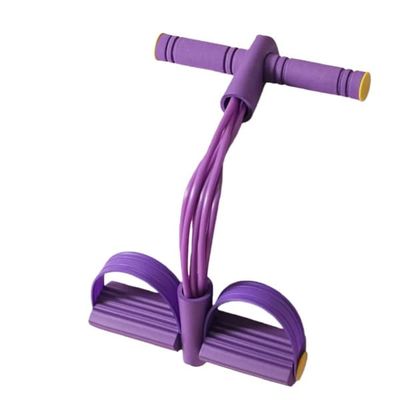 Magetrener, 6-rørs fotpedal motstandsbånd - mage- og kjernetrening, yoga og hjemmegymnastikk Purple