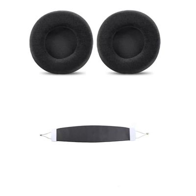 Ørepuder og hovedbøjleudskiftning til SteelSeries Siberia V1, V2, V3 Prism Black
