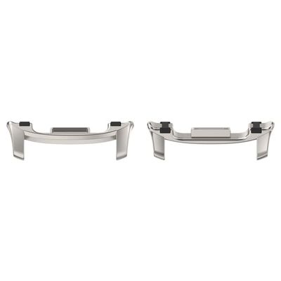 2 stk. rustfrie stål koblingsstykker med gummiknotter for Samsung Galaxy Watch 8 og 8 Classic Silver 22 mm