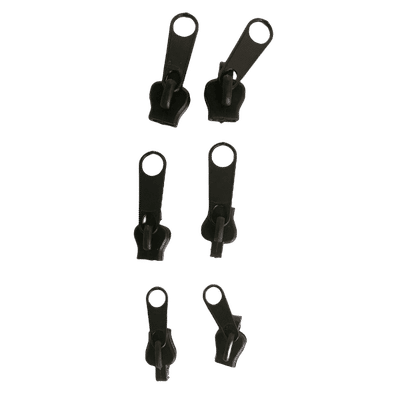 Universal glidelåsløper for glidelås i 6-pakning Black